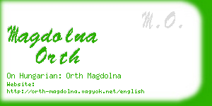 magdolna orth business card